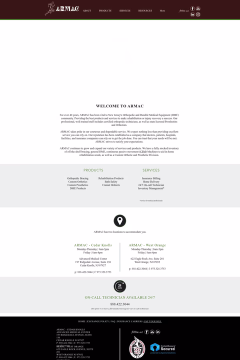 Armac Homepage 1440px