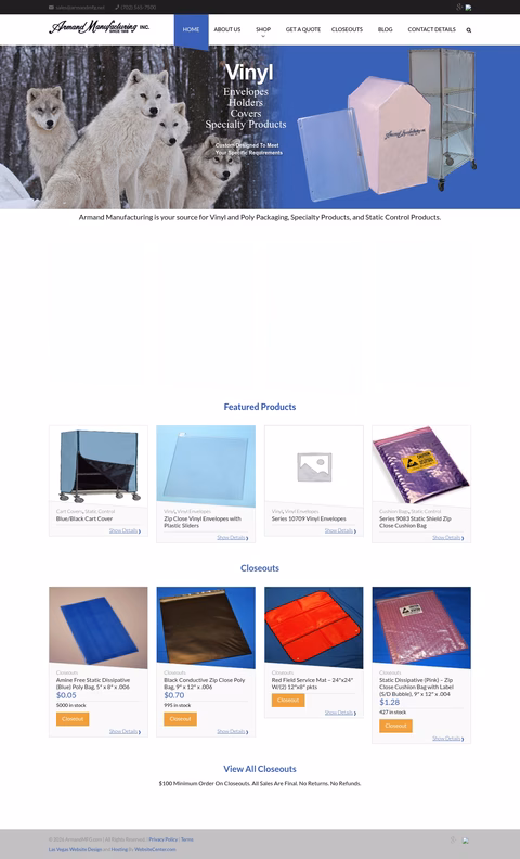 Armand-Manufacturing Homepage 1440px