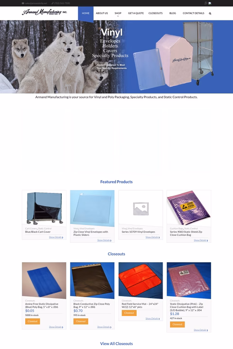 Armand-Manufacturing Homepage 1440px
