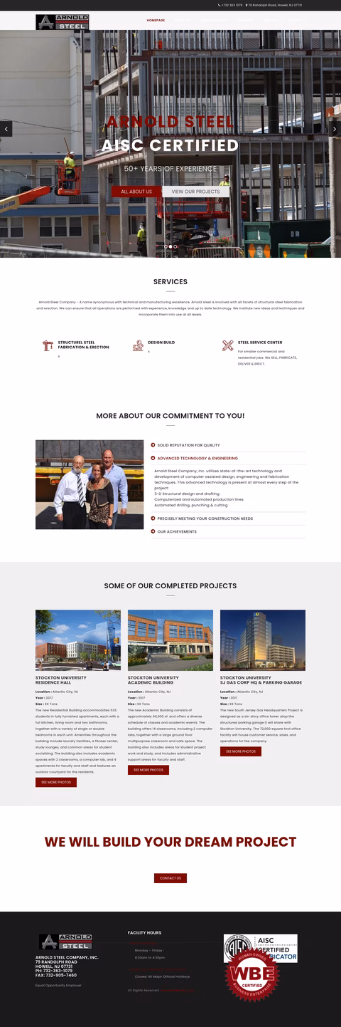 Arnold-Steel Homepage 1440px