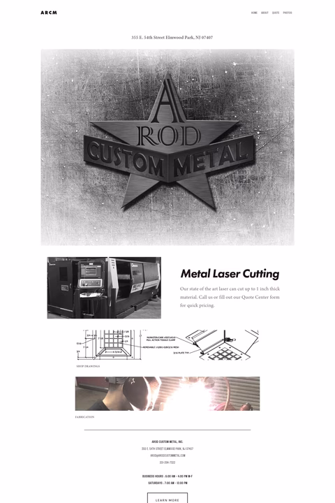 Arod-Custom-Metal Homepage 1440px