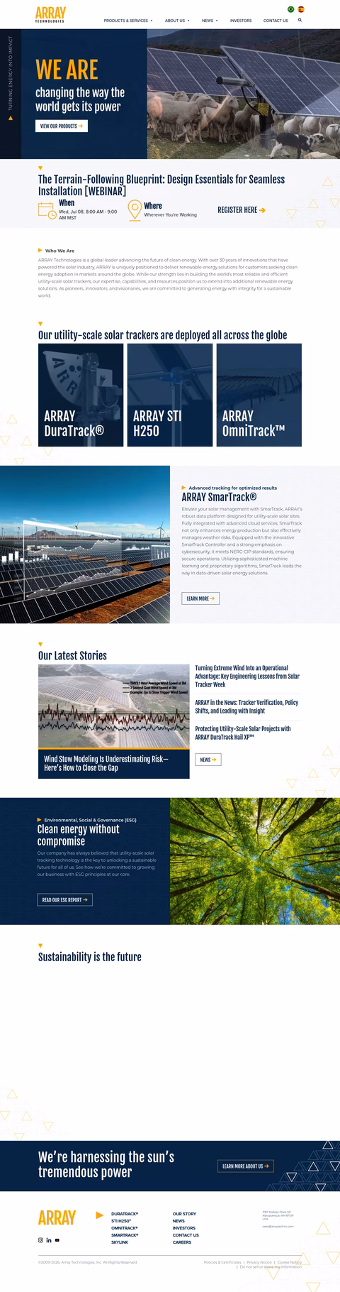 Array-Technologies Homepage 1440px