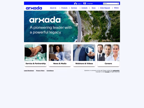 Arxada Homepage 1440px