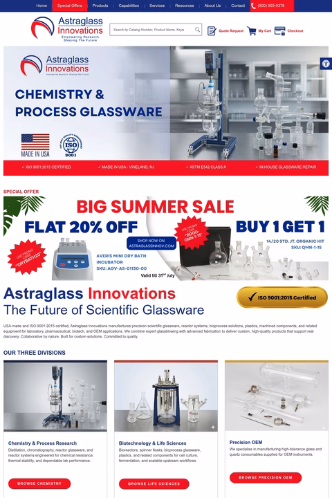 Astraglass-Innovations Homepage 1440px