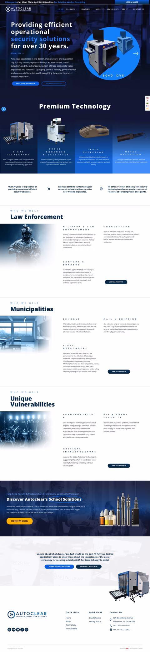 Autoclear-Security-Inspection-Systems Homepage 1440px