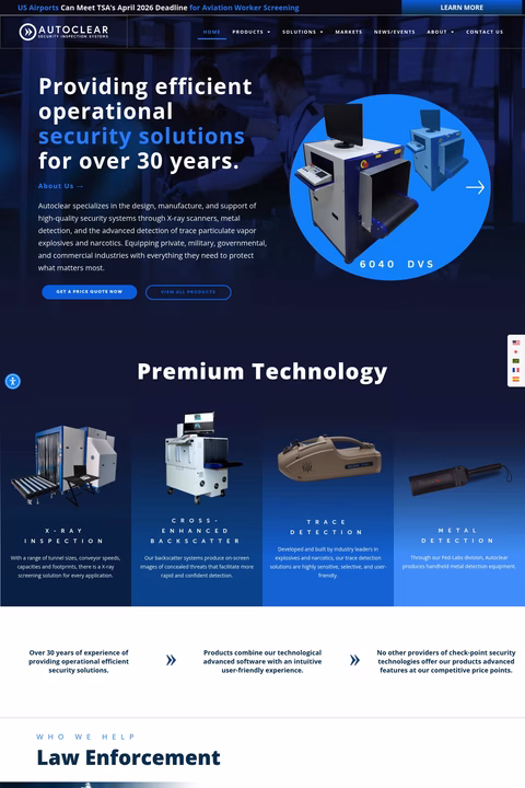 Autoclear-Security-Inspection-Systems Homepage 1440px