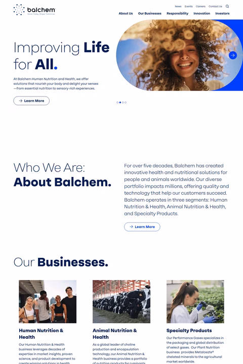 Balchem Homepage 1440px