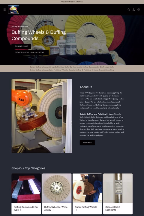 Bayland-Products Homepage 1440px