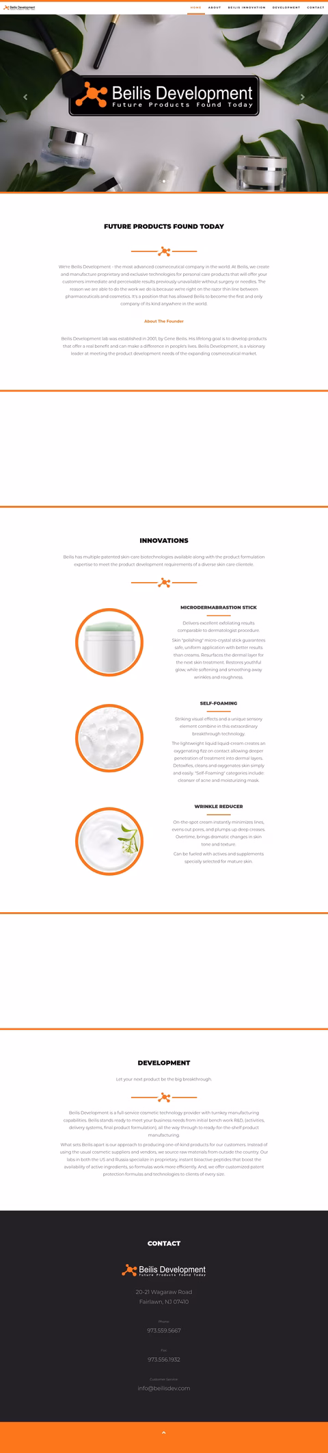 Beilis-Development Homepage 1440px