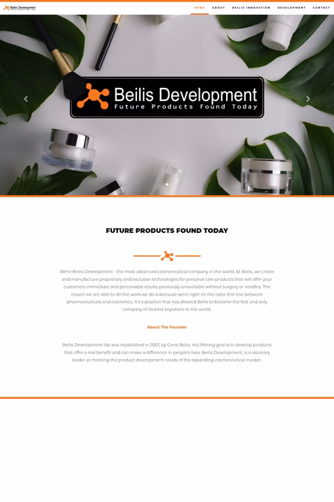 Beilis-Development Homepage 1440px