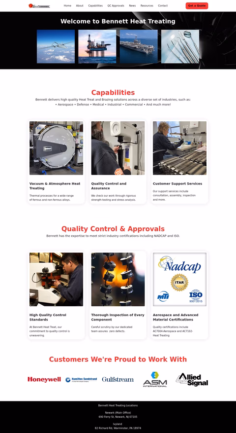 Bennett-Heat-Treating Homepage 1440px