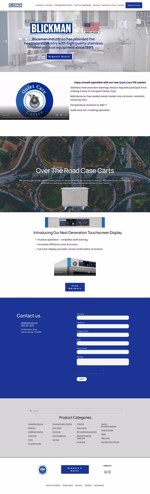 Blickman-Industries Homepage 1440px