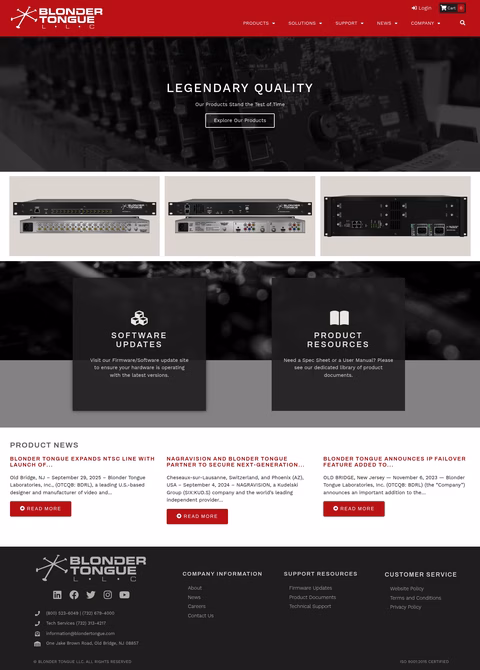 Blonder-Tongue-Laboratories Homepage 1440px