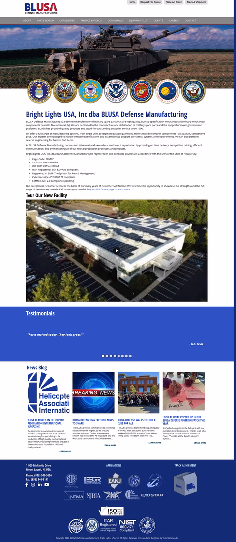 Blusa-Defense-Manufacturing Homepage 1440px