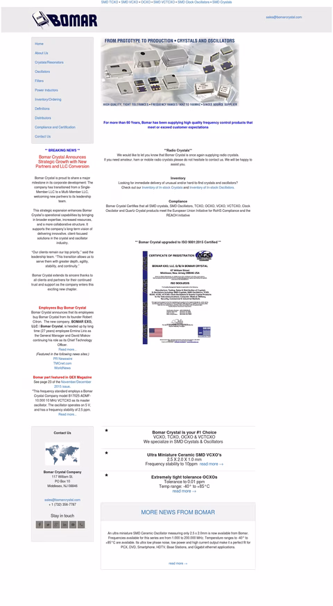 Bomar-Crystal Homepage 1440px