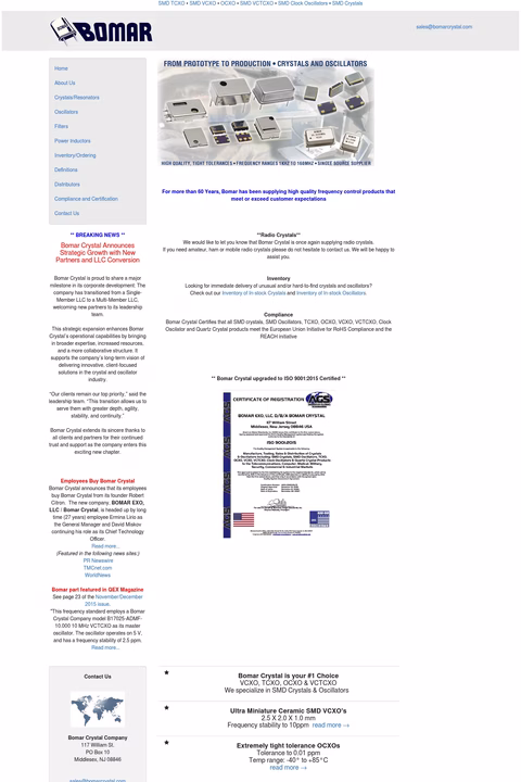 Bomar-Crystal Homepage 1440px