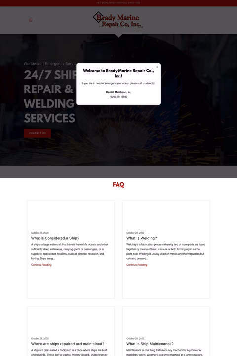Brady-Marine-Repair-Company Homepage 1440px