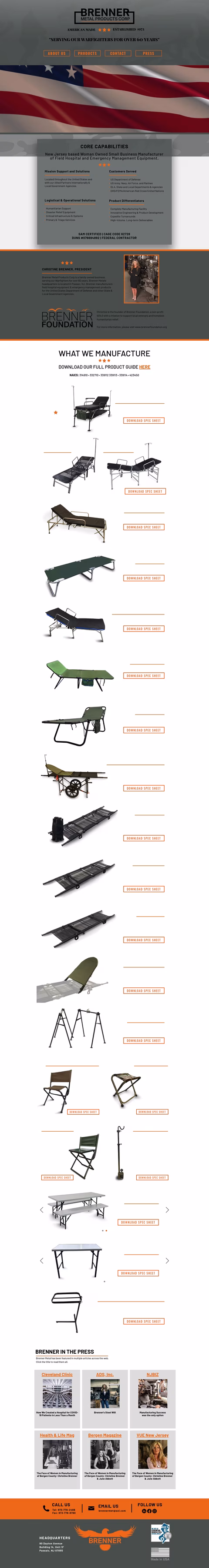 Brenner-Metal-Products Homepage 1440px