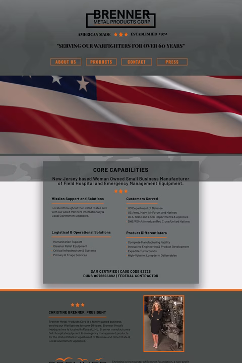 Brenner-Metal-Products Homepage 1440px