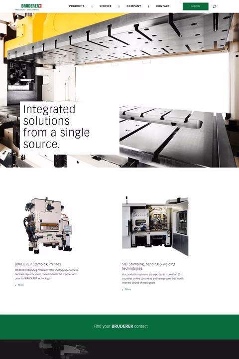 Bruderer-Machinery Homepage 1440px
