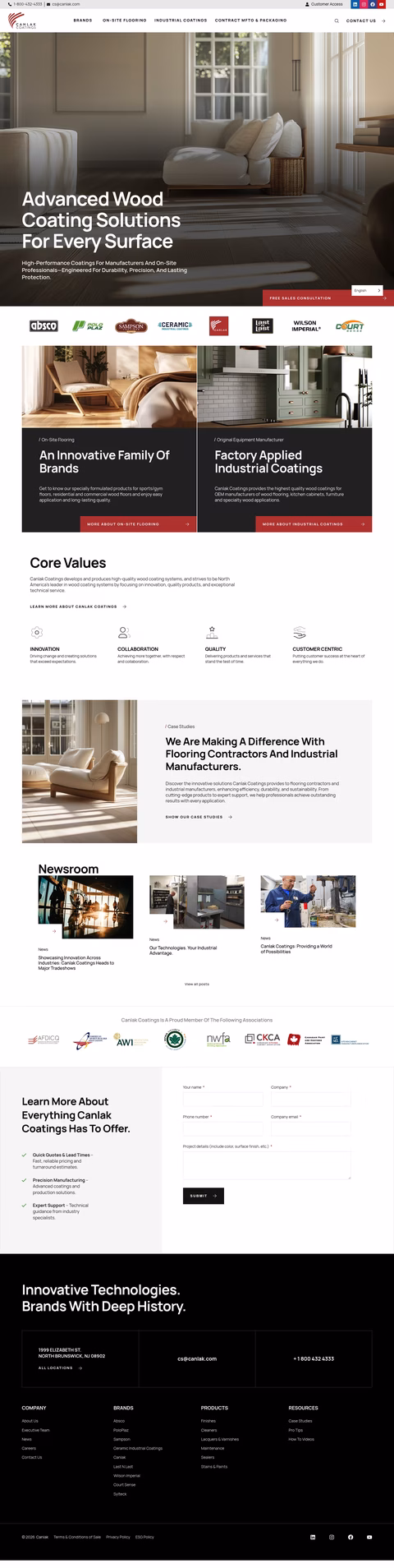 Canlak-Coatings Homepage 1440px