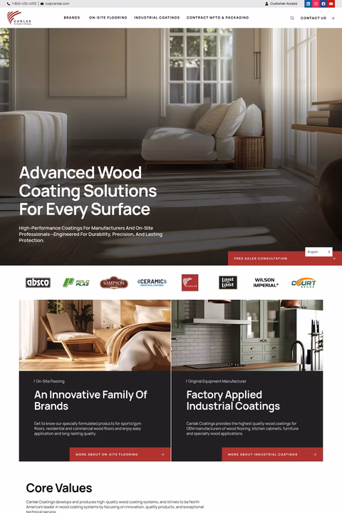 Canlak-Coatings Homepage 1440px