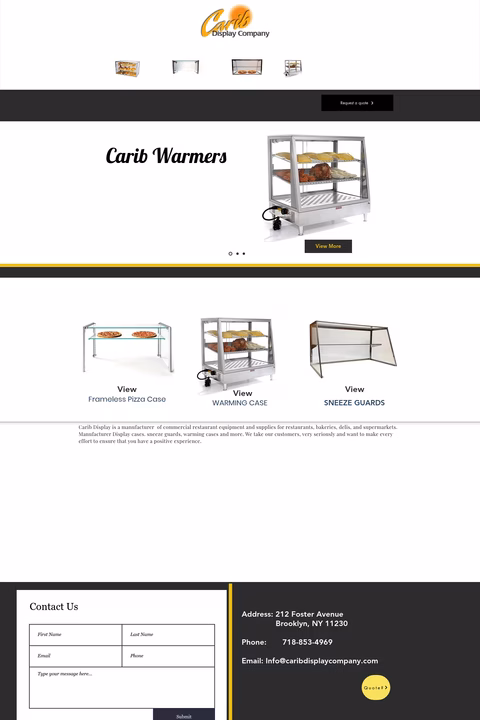 Carib-Display-Company Homepage 1440px