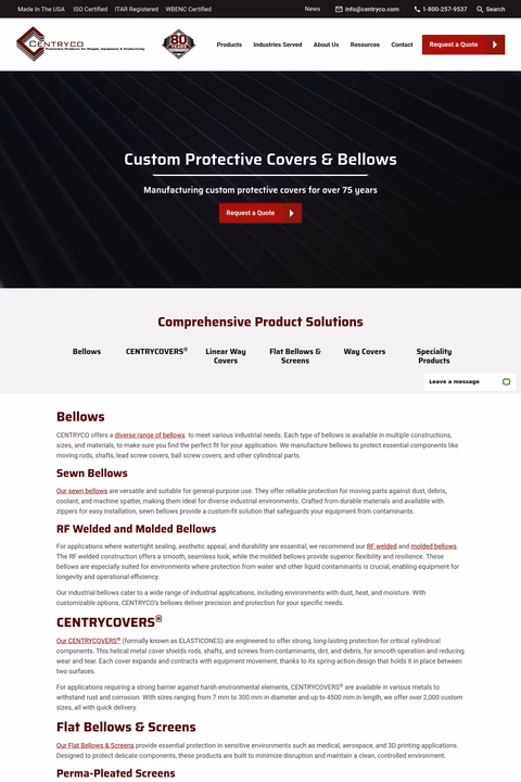 Centryco-Protective-Products Homepage 1440px