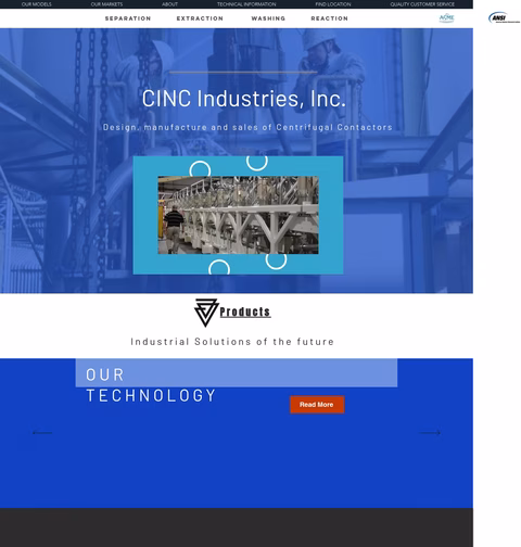 Cinc-Industries Homepage 1440px