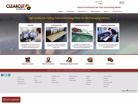 Clearcut-Dieworks Homepage 1440px