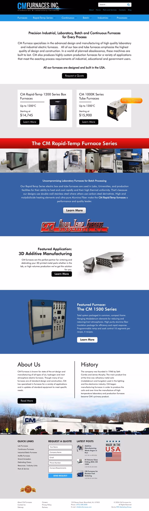 Cm-Furnaces Homepage 1440px