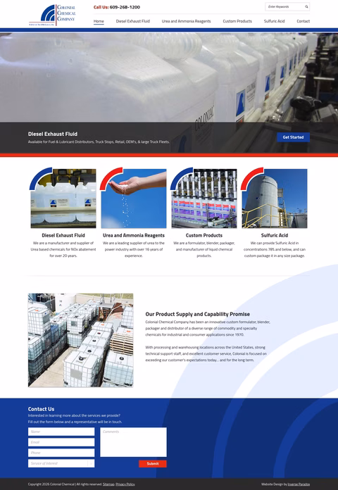 Colonial-Chemical-Company Homepage 1440px