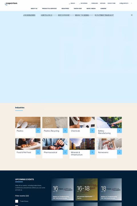 Coperion Homepage 1440px