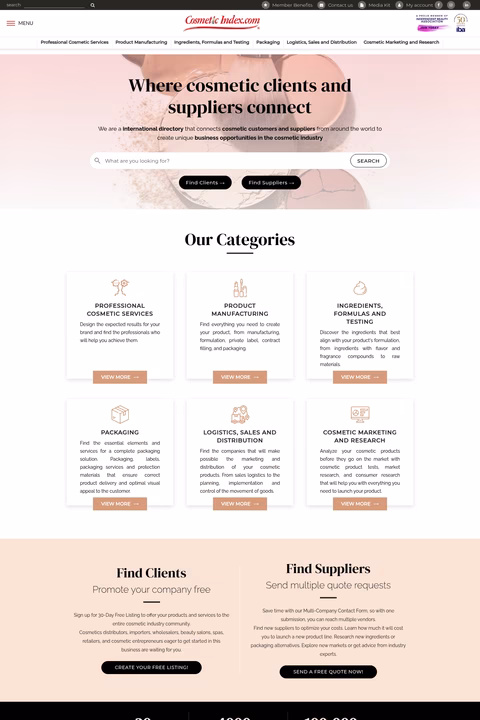 Cosmetic-Index Homepage 1440px