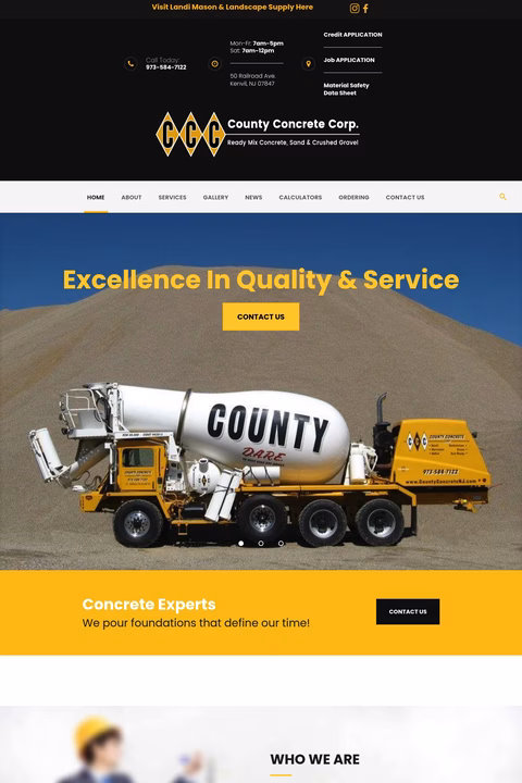 County-Concrete-Corporation Homepage 1440px