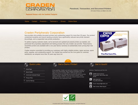 Craden-Peripherals-Corporation Homepage 1440px