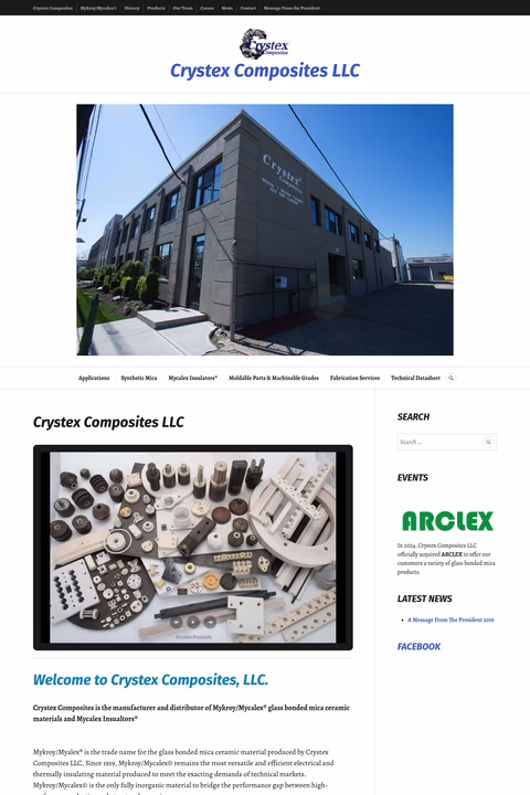 Crystex-Composites Homepage 1440px