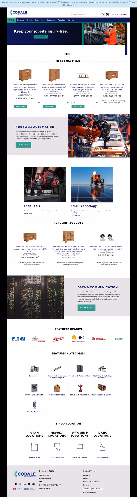 Codale-Electric Homepage 1440px