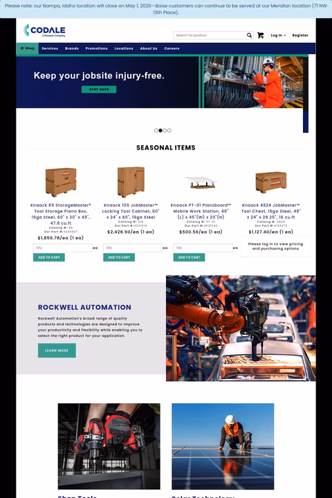 Codale-Electric Homepage 1440px