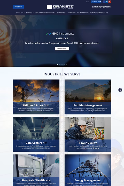 Dranetz Homepage 1440px
