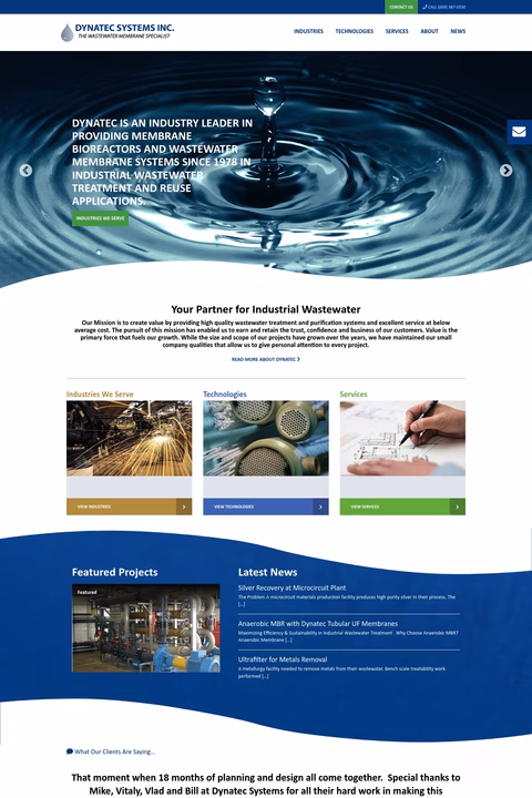 Dynatec-Systems Homepage 1440px