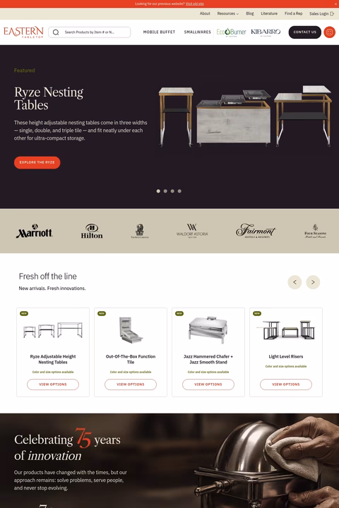 Eastern-Tabletop Homepage 1440px