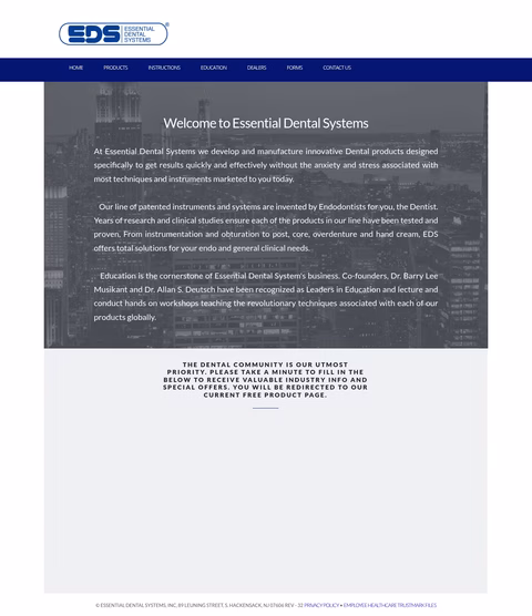 Essential-Dental-Systems Homepage 1440px