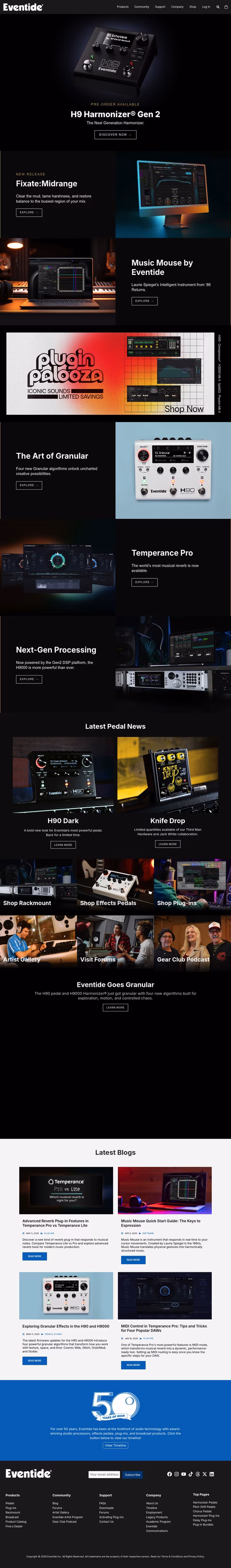Eventide-Audio Homepage 1440px