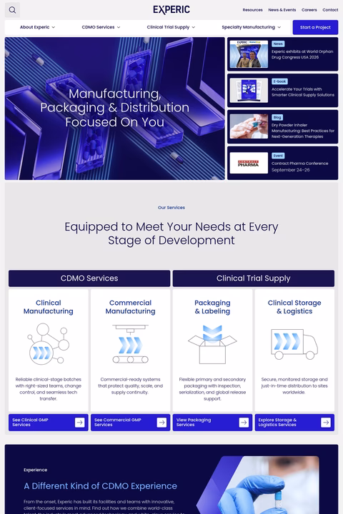 Experic Homepage 1440px