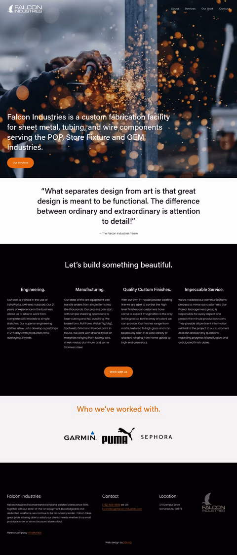 Falcon-Industries Homepage 1440px