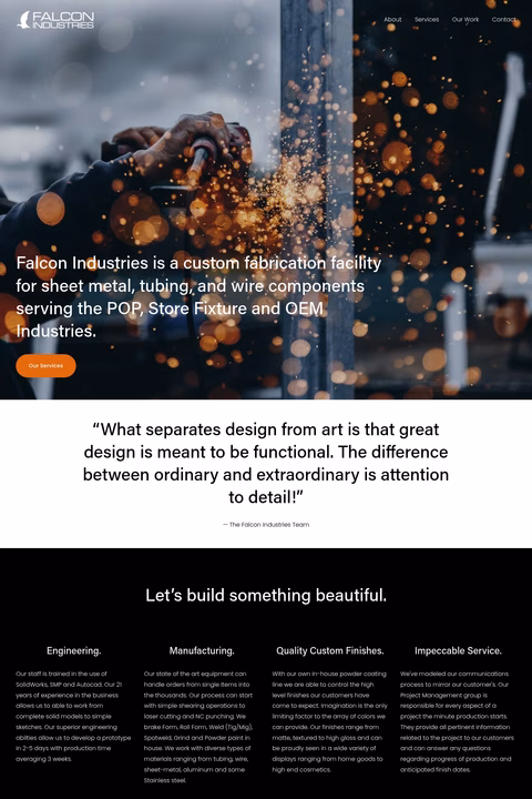 Falcon-Industries Homepage 1440px