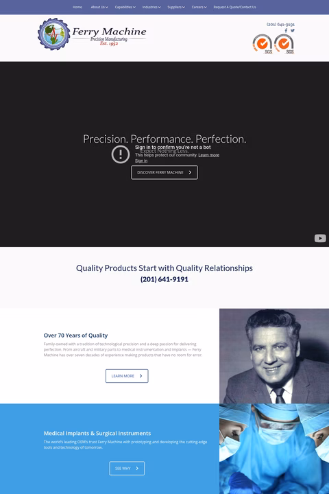 Ferry-Machine-Precision-Manufacturing Homepage 1440px