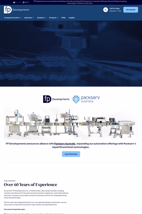 Fp-Developments Homepage 1440px