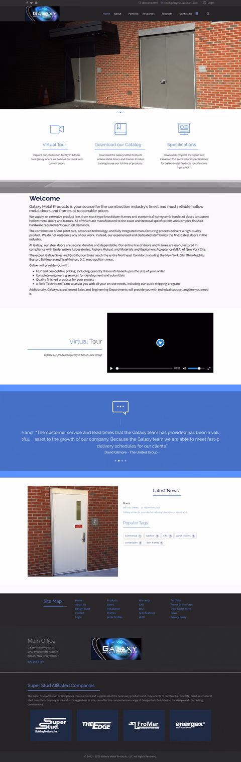 Galaxy-Metal-Products Homepage 1440px